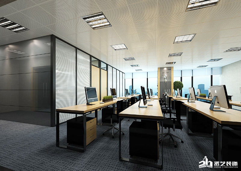 杰騰信息科技公司辦公室裝修 公共辦公區