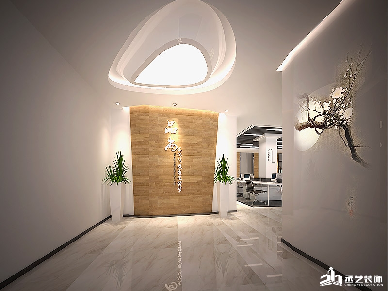 品尚文化傳媒公司寫字樓裝修 前臺設計 品尚文化傳媒公司寫字樓裝修 前臺設計