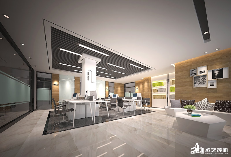 品尚文化傳媒公司寫字樓裝修 公共辦公區 品尚文化傳媒公司寫字樓裝修 公共辦公區