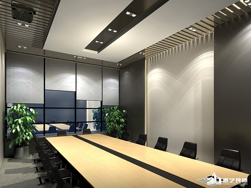 穗恒柳工挖掘機銷售公司廣州寫字樓裝修設計 會議室裝修